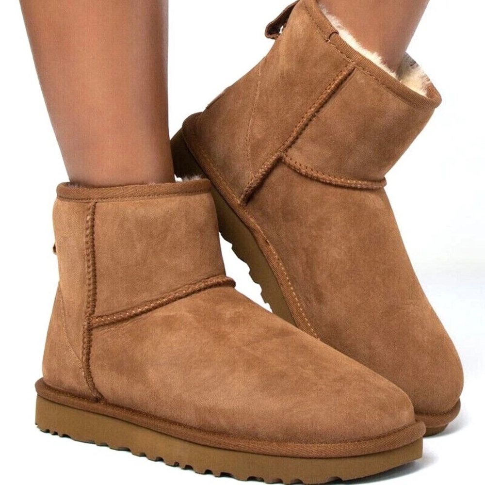 UGG Classic Mini II Chestnut Suede Boots – Women’s Size 6 – New in Box